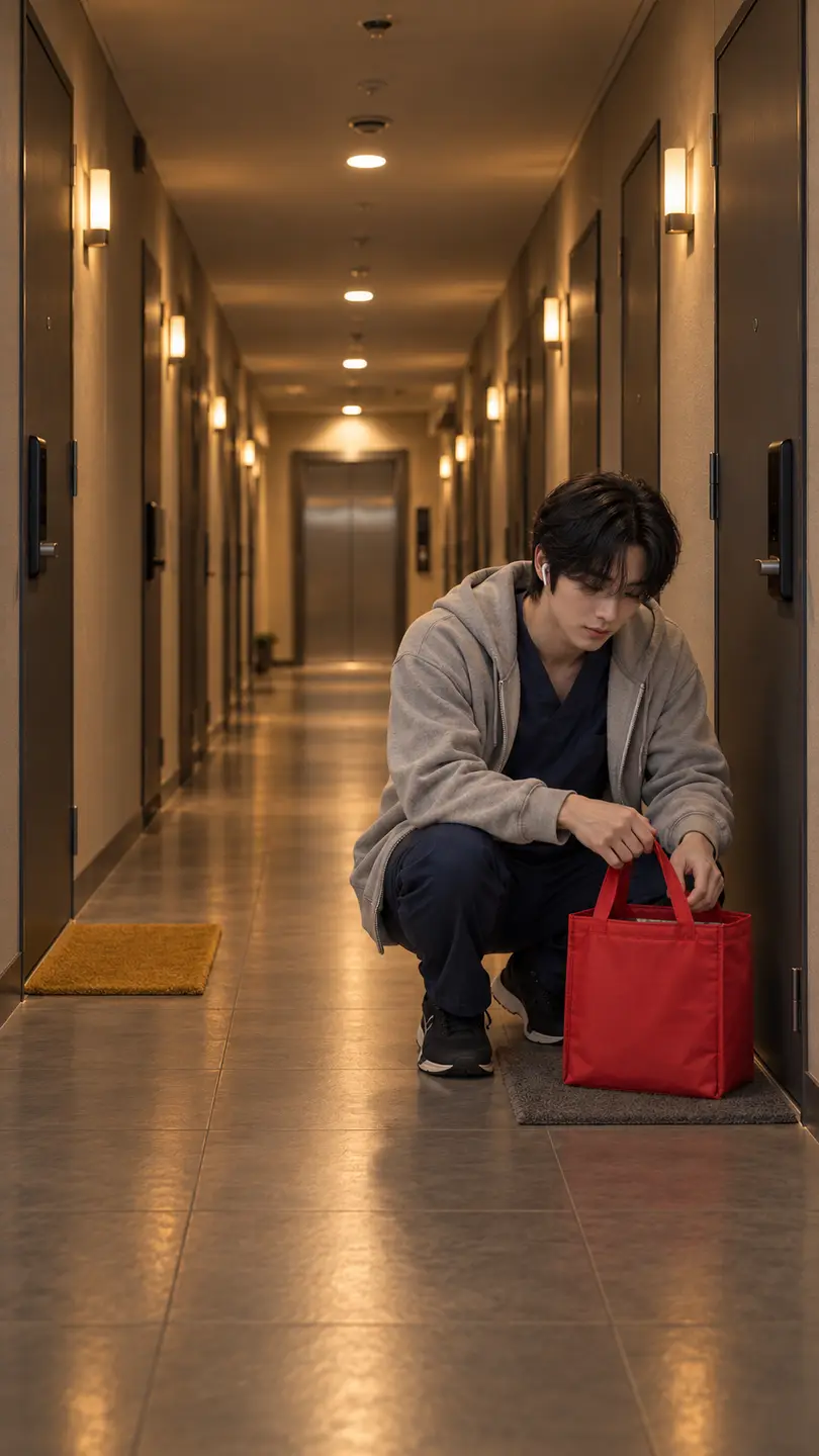 A scene from the story "0.0km: The Guy Next Door"