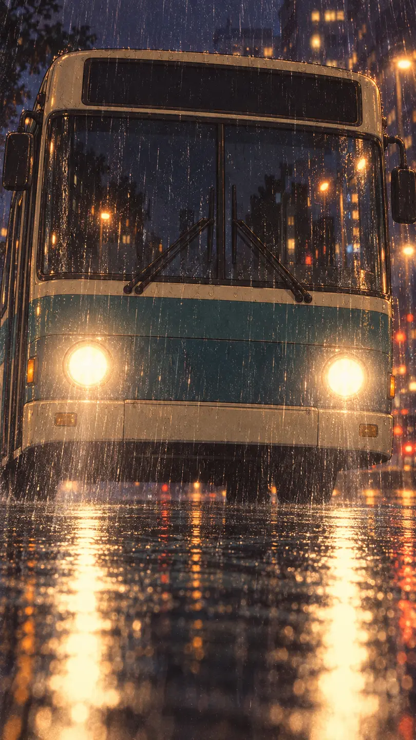 A scene from the story "Last Bus, Same Seat"